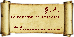 Gaunersdorfer Artemisz névjegykártya